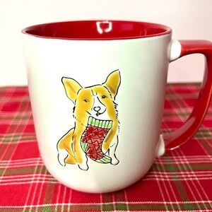 Christmas Corgi with Stocking Coffee Tea Hot Cocoa Mug